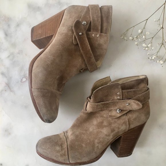 rag & bone Shoes - rag & bone Harrow Booties Tan Suede 39.5